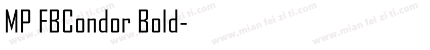 MP FBCondor Bold字体转换